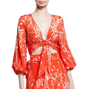 ALEXIS Brava Printed Tie-Front Top